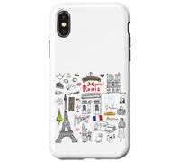 Cool Paris France Illustration Sketch Drawing Fashion Stuffs Custodia per iPhone X/XS