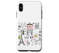 Cool Paris France Illustration Sketch Drawing Fashion Stuffs Custodia per iPhone XS Max