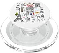 Cool Paris France Illustration Sketch Drawing Fashion Stuffs PopSockets PopGrip per MagSafe