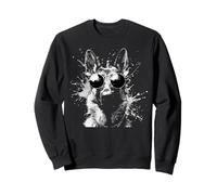 Cool Pastore Tedesco con Occhiali da Sole Splash Art Felpa