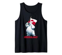 Cool Patriotic Ice Bear con Groenlandia Colori Costume Canotta