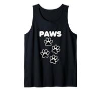 Cool Paws Graphic Design Tees - Cat Dogs Paws Short Sleeve Canotta