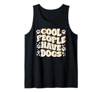 Cool People Have Dogs Funny Paw Print Tipografia Canotta