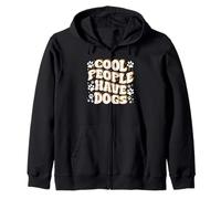 Cool People Have Dogs Funny Paw Print Tipografia Felpa con Cappuccio