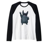 Cool Pig Rock And Roll Divertente Design Animale per Gli Amanti della Musica Maglia con Maniche Raglan