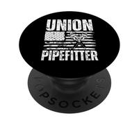 Cool Pipefitter Art per uomo donna idraulico strumento Steamfitter PopSockets PopGrip Adesivo