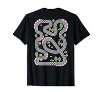Cool Playmat Car Race Track On Back Cute Fathers giorno Maglietta