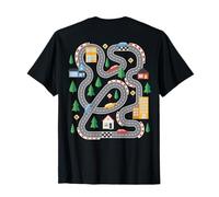 Cool Playmat Car Race Track sulla schiena, carino per bambini Maglietta