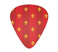 Cool Plettri per chitarra Confezione da 12 W Box Celluloid Cool Picks floreale classico texture rosso Regalo per uomini e donne Chitarristi Per chitarre acustiche elettriche e bassi