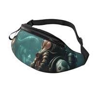 Cool Polpo Diver Marsupio per Uomini Donne Moda Marsupio Borse a Tracolla Regolabile Ovunque Cintura Bag