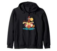 Cool Pool Party con Questo Pollo con Anello da Spiaggia Felpa con Cappuccio