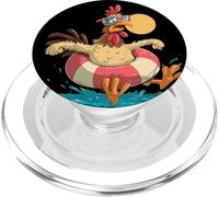 Cool Pool Party con questo pollo con anello da spiaggia PopSockets PopGrip per MagSafe