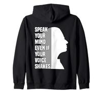 Cool RBG Tee Parla anche se la tua voce scuote design positivo Felpa con Cappuccio