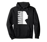 Cool RBG Tee Parla anche se la tua voce scuote design positivo Felpa con Cappuccio