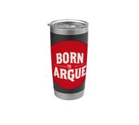 Cool Red Born to Argue Timbro Bicchiere termico in acciaio inox doppia parete