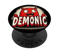 Cool Red Demonic Costume per gli amanti dei demoni PopSockets PopGrip Adesivo