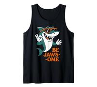 Cool Retro Shark in occhiali da sole Be Jawsome Funny Shark Canotta