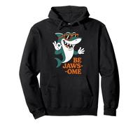 Cool Retro Shark in occhiali da sole Be Jawsome Funny Shark Felpa con Cappuccio