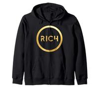 Cool Rich People Style Tee Shirt, Yes I'm Rich, Rich Graphic Felpa con Cappuccio