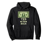 Cool Rich Style Graphic Tee shirt, Yes I'm Rich, Rich Felpa con Cappuccio