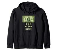 Cool Rich Style Graphic Tee shirt, Yes I'm Rich, Rich Felpa con Cappuccio