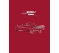 Cool Rides Weekly Planner 8.5” x 11” LowLow Edition: 1963 Classic Car - Brassy Red Cover