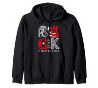 Cool Rock And Roll Star, I Love Rock Loud Music, Rock & Roll Felpa con Cappuccio