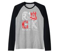 Cool Rock And Roll Star, I Love Rock Loud Music, Rock & Roll Maglia con Maniche Raglan