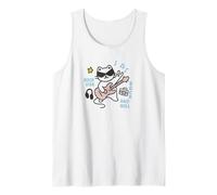 Cool Rock Cat, Divertente Chitarra a Forma di Gatto Rock Star, Amante della Musica Kawaii Canotta