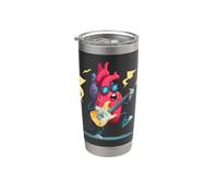 Cool Rock Heart con battiti e occhiali da sole per gli amanti della chitarra Bicchiere termico in acciaio inox doppia parete
