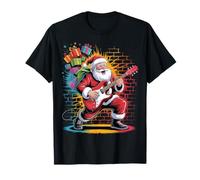 Cool Rocker Santa Chitarra Elettrica Natale Maglietta