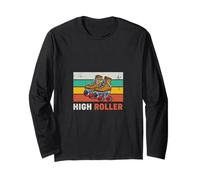 Cool Roller Disco Retro Party 70s And 80s High Roller Maglia a Manica