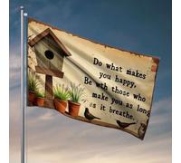 Cool Room Accessories for Teens Boys Do What Makes You Happy, Be With Those Who Make You As Long As It Breathes. Bandiera Regali divertenti per Boss Sports Bar Decor (152 x 244 cm)