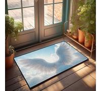 Cool Room Accessories for Teens Boys White Angel Wings In The Sky Zerbino Divertente Scarpa Zerbino per Porta d'ingresso (50 x 80 cm)