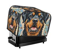 Cool Rottweiler Dog Art 2 fette di copertura trapuntata per tostapane copertura per piccoli elettrodomestici con manico per casa tavolo cucina decorazione