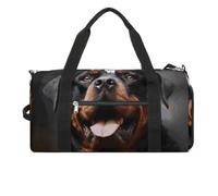 Cool Rottweiler Dog Art Borsa da palestra per uomo donna impermeabile borsone da viaggio leggero borsa per viaggi sport, bianco, taglia unica