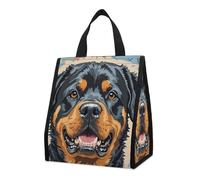 Cool Rottweiler Dog Art Borsa termica per il pranzo per donne e uomini, borsa della spesa riutilizzabile, grande borsa termica a tenuta stagna, pieghevole, portatile, per lavoro, campeggio, picnic