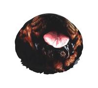Cool Rottweiler Dog Art Cuffia da doccia per le donne riutilizzabile a doppio strato cuffia da bagno tappi per capelli fascia elastica impermeabile da donna spa salone doccia cappelli per capelli