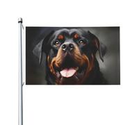 Cool Rottweiler Dog Art Flag 3x5 Ft Bandiera Outdoor Banner Holiday Garden Flag Welcome Yard Banner Casa Giardino Cortile Decorazione Prato Bandiere Interni / Esterni Stampa Bifacciale Bandiera