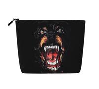 Cool Rottweiler Dog Art Impermeabile Grande Capacità con Cerniera Viaggio di Lavoro Viaggio Casa Multifunzionale Makeup Bag Storage Bag Borsa Portamonete, Nero , Taglia unica