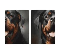 Cool Rottweiler Dog Art - Porta passaporto da viaggio con scomparti per carte di credito e carta d'imbarco, porta passaporti, carte di credito
