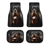 Cool Rottweiler Dog Art Tappetini per auto personalizzati antiscivolo anteriore posteriore tappeti classici per tutte le stagioni battitacco universale adatto per SUV, furgoni, berline e camion, set