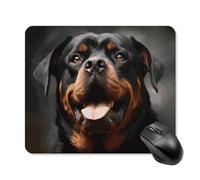 Cool Rottweiler Dog Art Tappetino per mouse con bordo cucito, tappetino per mouse di alta qualità, panno lavabile, tappetino per mouse in gomma antiscivolo, design perfetto per giochi, laptop, lavoro