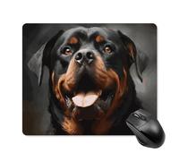 Cool Rottweiler Dog Art Tappetino per mouse con bordo cucito, tappetino per mouse di alta qualità, panno lavabile, tappetino per mouse in gomma antiscivolo, design perfetto per giochi, laptop, lavoro