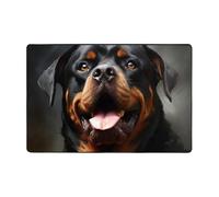 Cool Rottweiler Dog Art Tappeto moderno corto in peluche ultra morbido tappeto da ingresso lavabile antiscivolo tappeto per soggiorno, camera da letto, ufficio, dormitorio, decorazione per la casa, 91