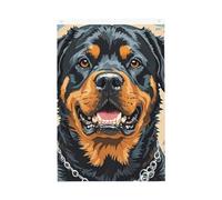 Cool Rottweiler Dog Art Welcome Garden Flag 2x3 Ft No Fade Double Sided Casa Yard Bandiere Outdoor Banner Decor Per Cortile Portico Prato