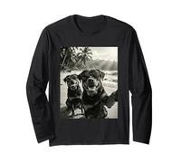 Cool Rottweiler Funny Dog Selfie Beach Occhiali da Sole Cani Maglia a Manica