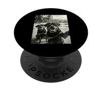 Cool Rottweiler Funny Dog Selfie Beach Occhiali da sole Cani PopSockets PopGrip Adesivo