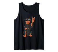 Cool Rottweiler Rock On Funny Dog Lover Graphic Occhiali da Sole Canotta