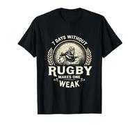 Cool Rugby Saying Outfit - 7 Days Without Rugby Rende debole Maglietta